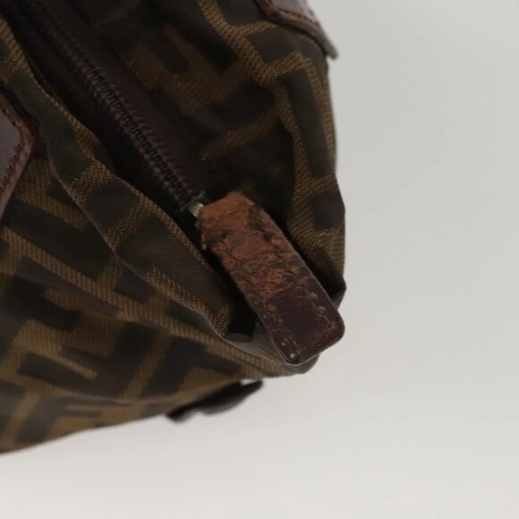 FENDI Zucca Canvas Hand Bag Black Brown Auth - Picture 11 of 15